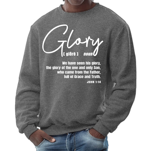 Mens Graphic Sweatshirt - Glory - Christian Inspiration