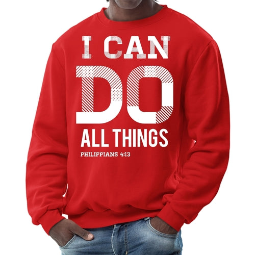 Mens Graphic Sweatshirt - i can do All Things Philippians 4:13