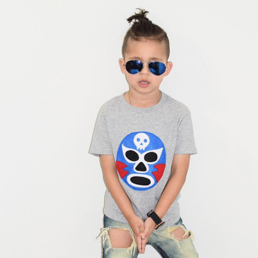 Kids T-shirt - Luchador Azul