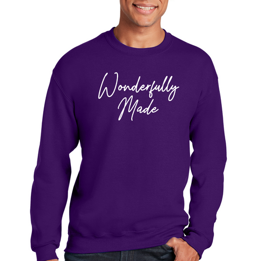 Mens Graphic Sweatshirt - Wonderfully Made