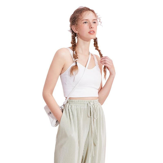 Solid Pure Minimalist Casual Stylish Crop Top – Women Spring ELF, Sexy & Club