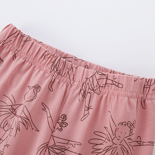 Autumn Arrival Baby Kids Girls Fairy Cartoon Pattern Casual Pants