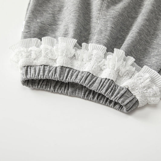 Arrival Autumn Baby Kids Girls Lace Color Patchwork Casual Pants