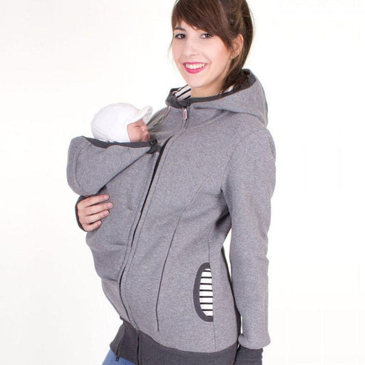 Maternity Hoodies Kangaroo Winter Hooded Coat for Pregnant Women & Baby | Cozy & Practical