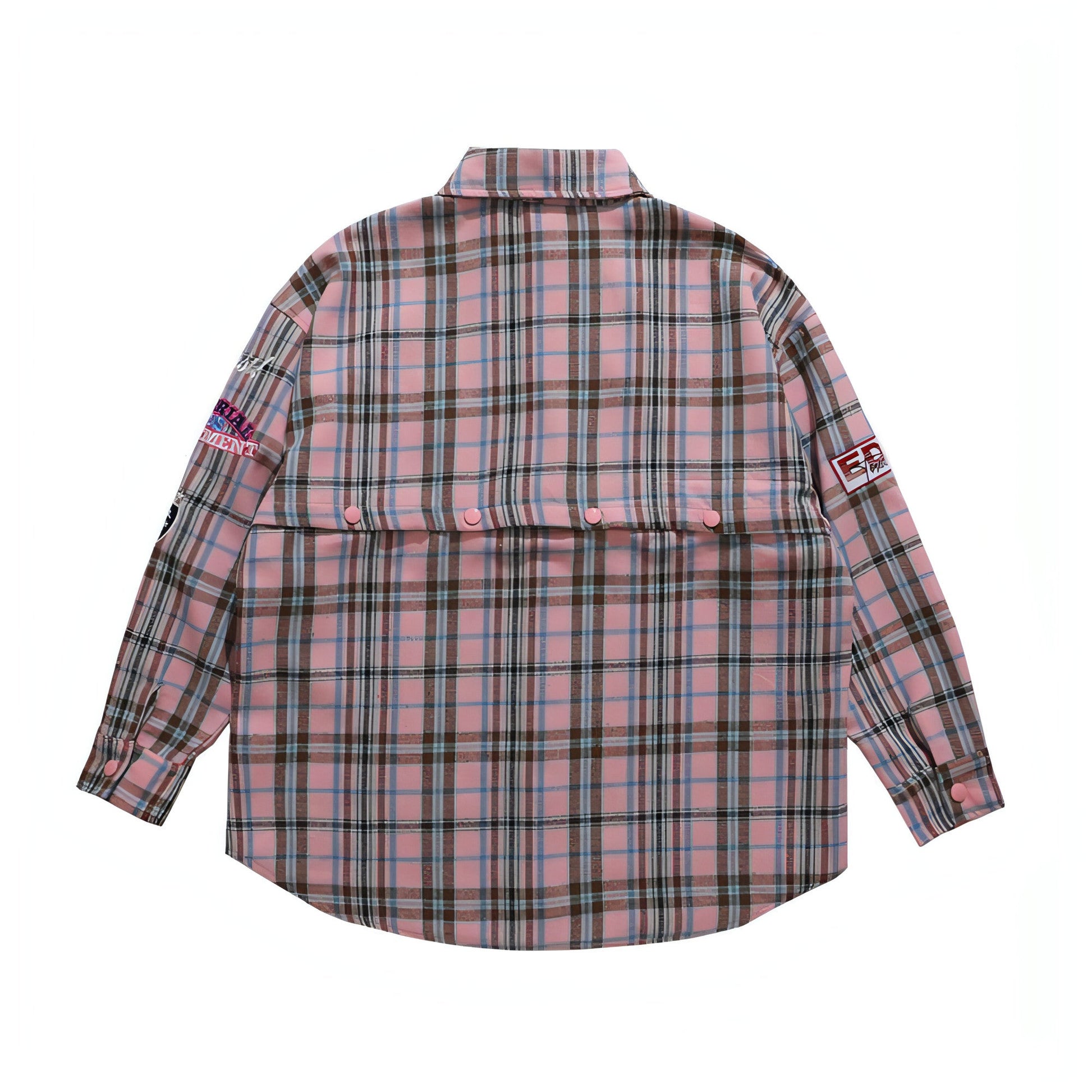 Fashion Brand Plaid Long Sleeve DressShirt Coat Jacket Men & Women | Carmine Juneberry