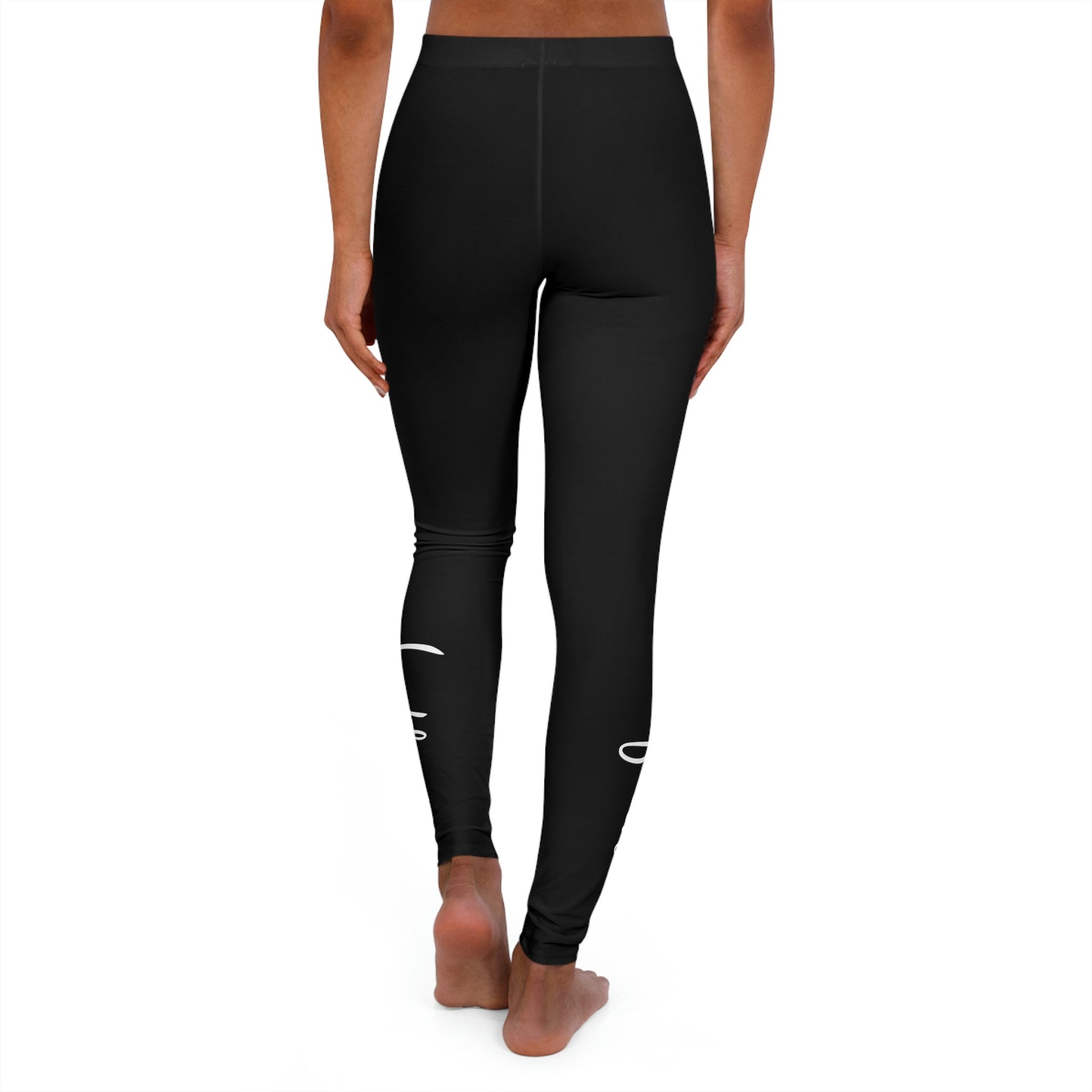 Womens Black Fitness Leggings - Faith Christian Inspiration | Grey Coco