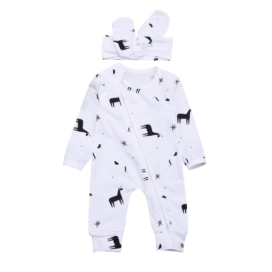 Cotton Newborn Kids Baby Girl Boy Warm Romper