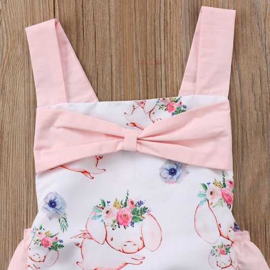 2018 Infant Baby Girl Kid Backless Bodysuit Babies
