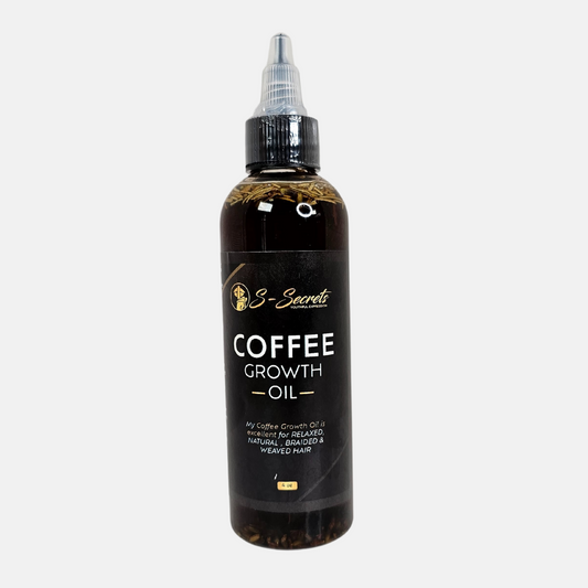 Coffee Hair Growth Oil 4oz, Herbs, Biotin, Essential oils, Potent