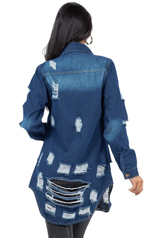 SEXY DENIM JACKET DRESS | Jade Icarus