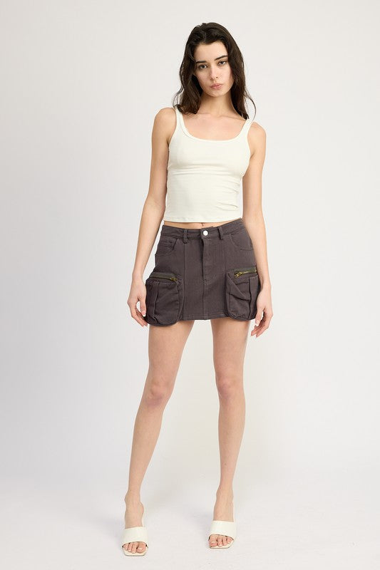 CARGO MINI SKIRT | Jade Icarus