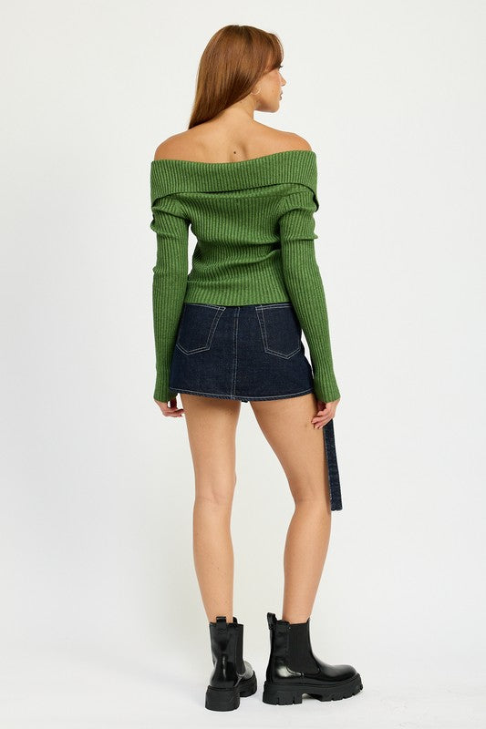 WRAPPED MINI DENIM SKIRT | Jade Icarus