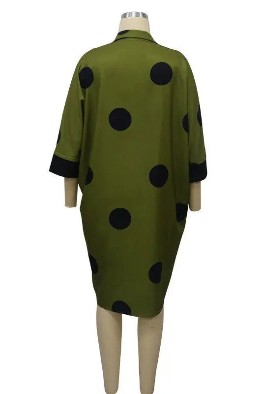 Women’s Fashion Shirt Dress – Sexy Button-Front, 3/4 Sleeves, Low Height Style | Jade Icarus