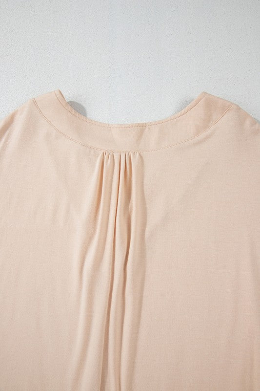 Women Puff Sleeve Patchwork V Neck Sweatshirts | Jade Icarus