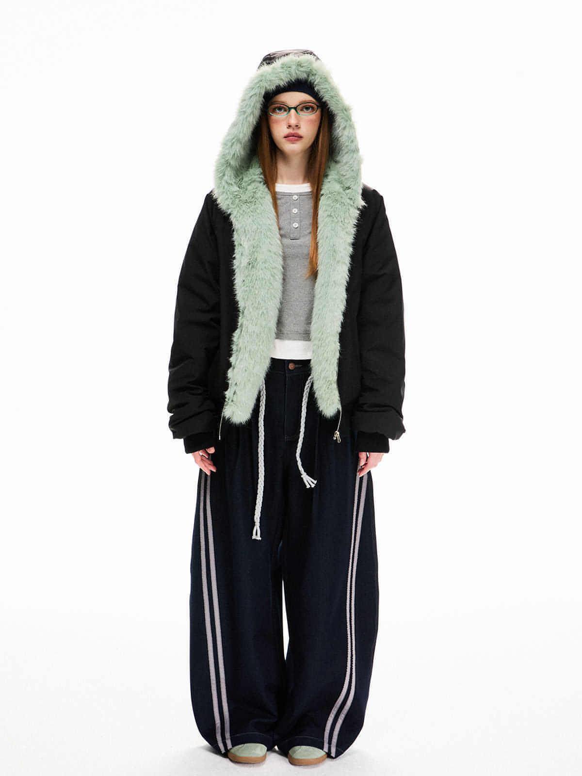 Loose Fleece-lined Warm Parka Cotton Jacket Top Coat For Women | Carmine Juneberry