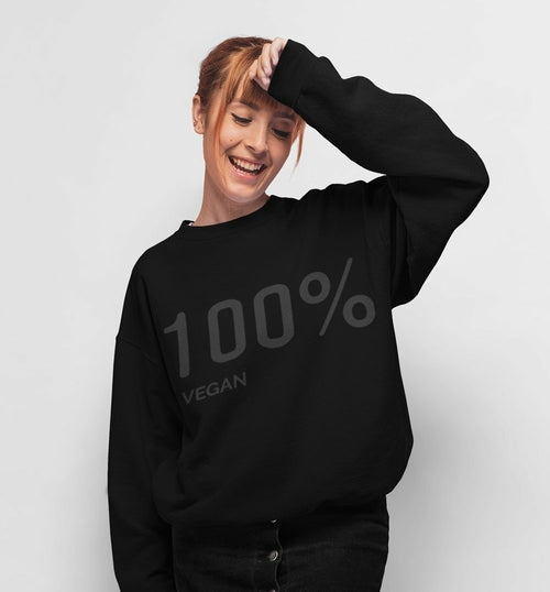 Womens 100% Vegan Logo Sweatshirt | Yellow Pandora