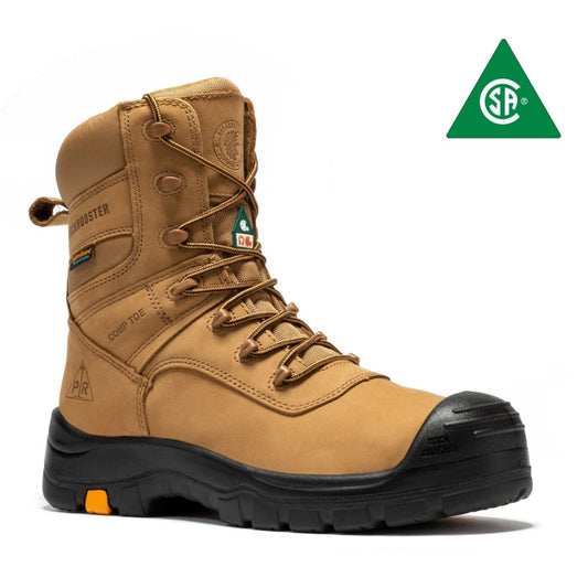 rockrooster Beaufort Men's Brown 8 inch Waterproof Composite Toe Work