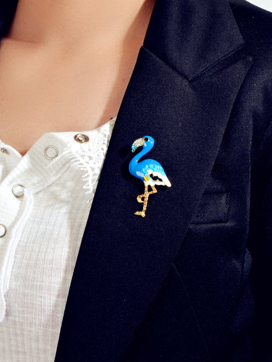 Colorful Flamingo Brooch Animal Pins Jewellery Dresses Decoration