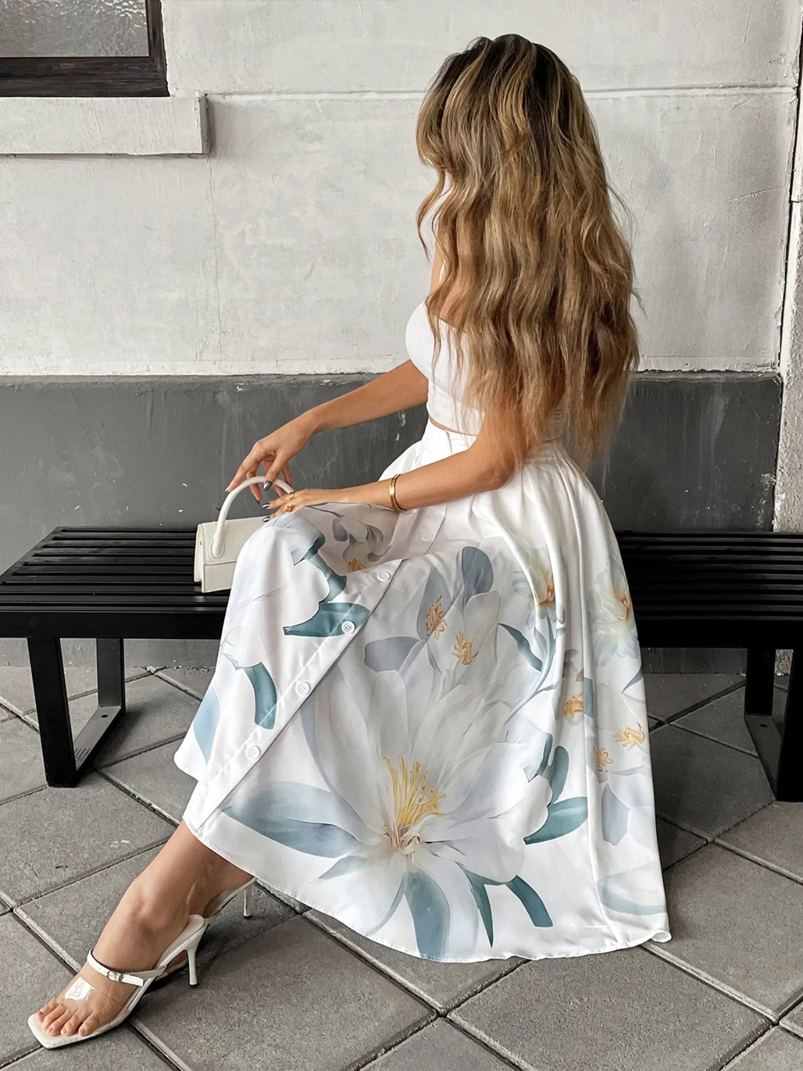 Floral Print Midi Skirt | Ruby Styx