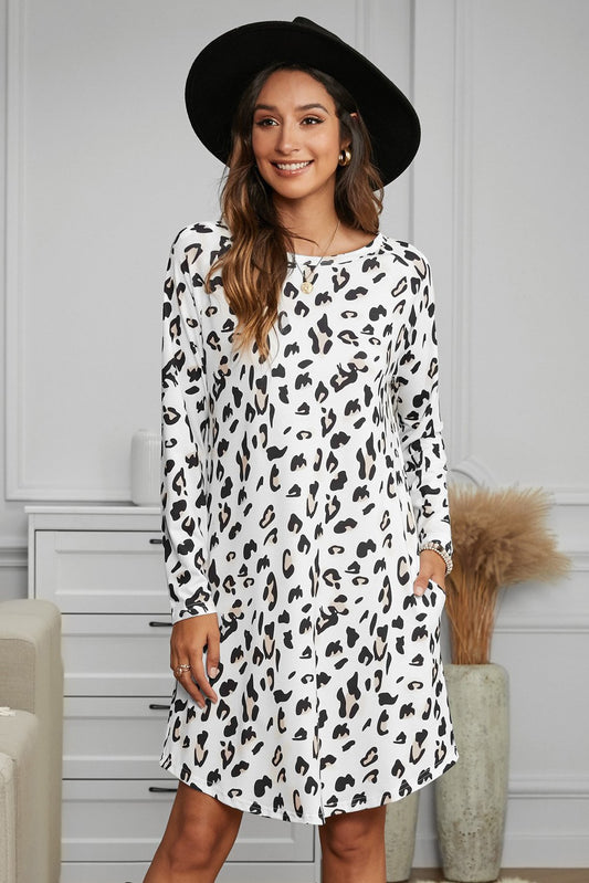 Long Sleeve Pocketed Mini Dress