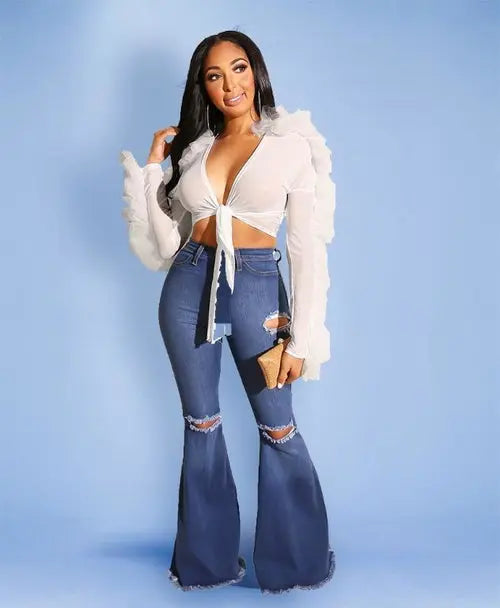 Black Gothic Woven Crop Top for Women | Sexy Transparent Club Top | Jade