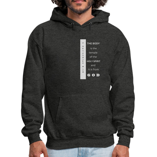 Mens Graphic Hoodie - the Body is the Temple of the Holy Spirit