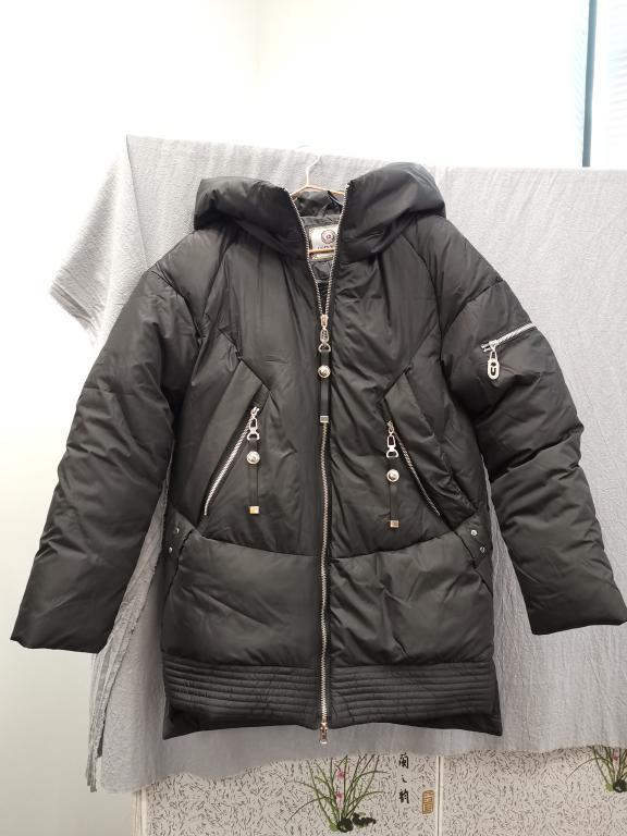 Casual hooded women winter coat parka Zipper pocket padded jacket coat | Jade