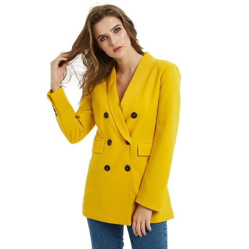 Suit Blazer Jacket For Women Long Coat Suits Office Ladies | Carmine Juneberry
