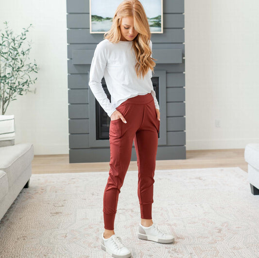 Solid Slim Joggers Sweat pants Pockets