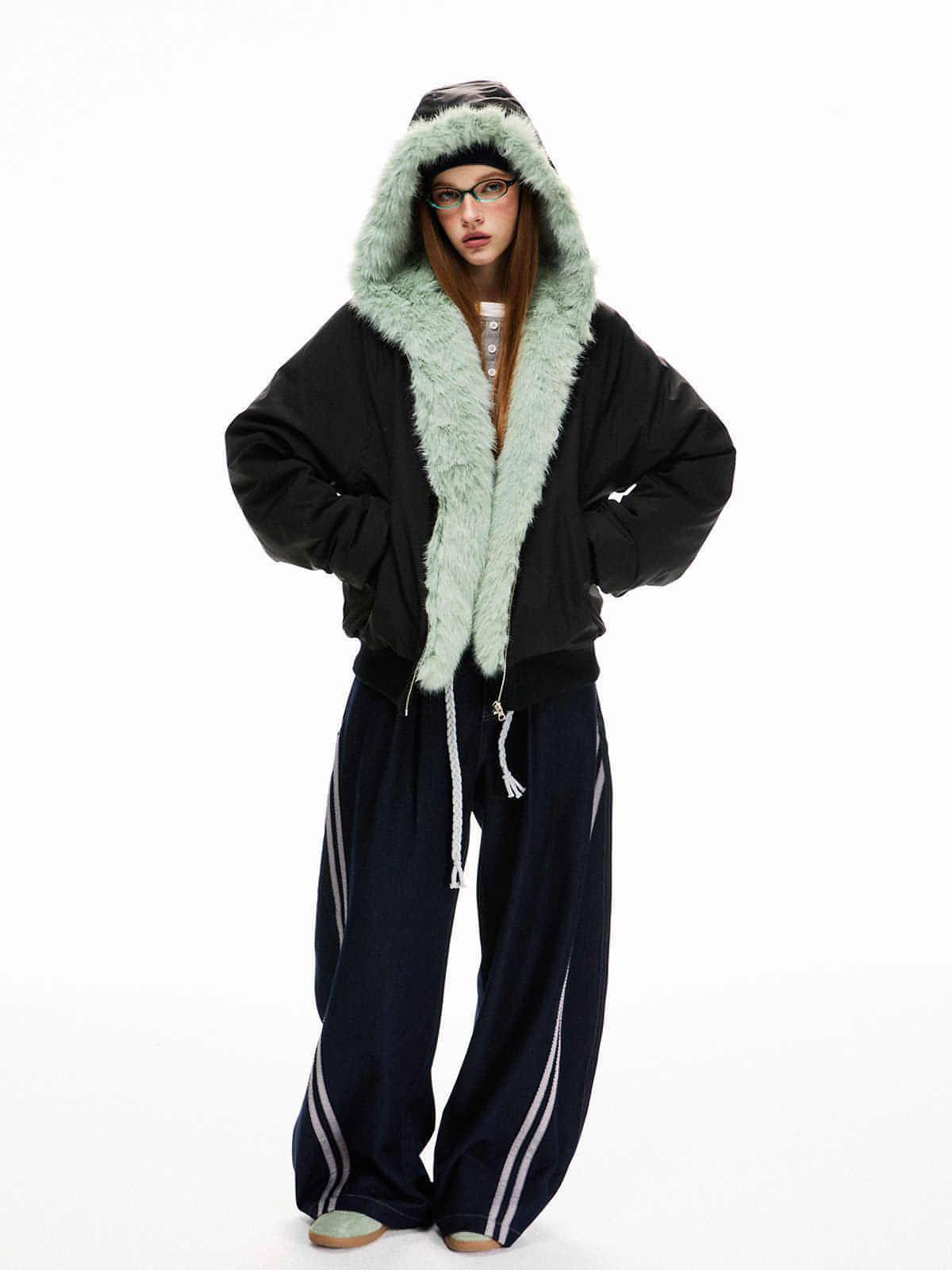 Loose Fleece-lined Warm Parka Cotton Jacket Top Coat For Women | Carmine Juneberry