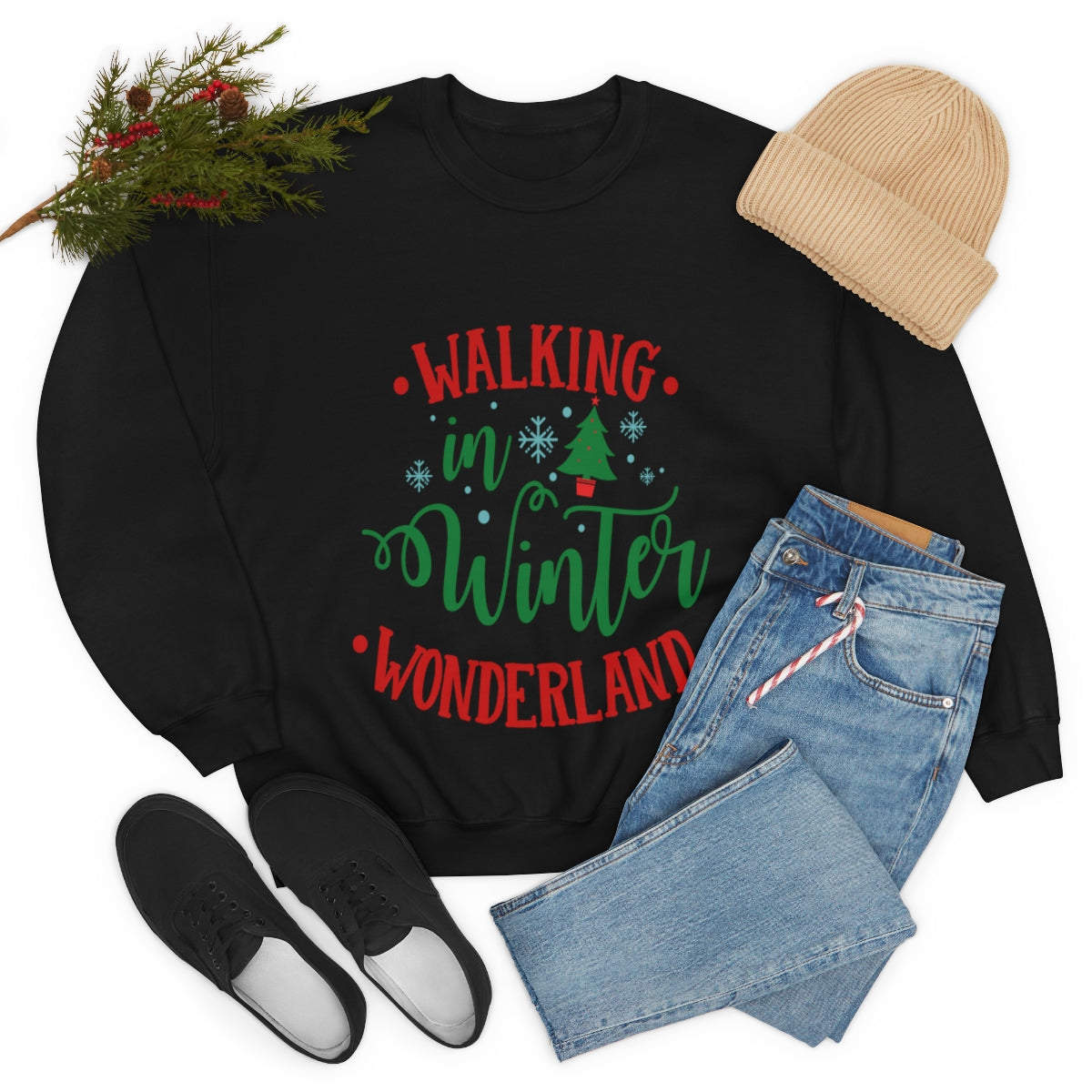 Womens Winter Wonderland Sweatshirt | Yellow Pandora