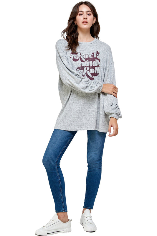 Graphic Print Pullover – Relaxed and Stylish | Indigo Arrowwood