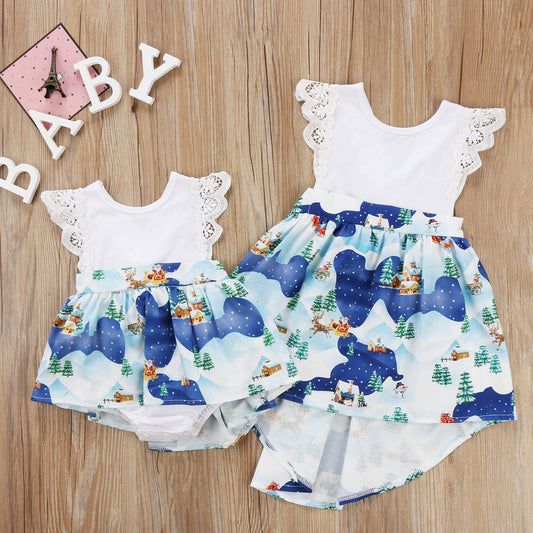 Baby  Kids  Girls Christmas Bodysuit Crochet