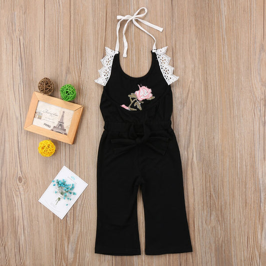 Baby Kids Girls Rose Flower Rompers Little Girl