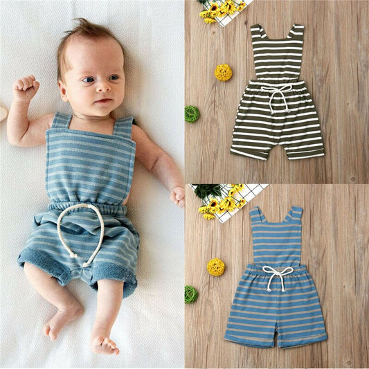 Casual Kids Baby Boy Girl Striped Romper