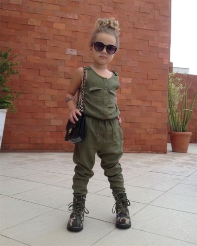 Fashion Kids Toddler Baby Girl Sleeveless Romper