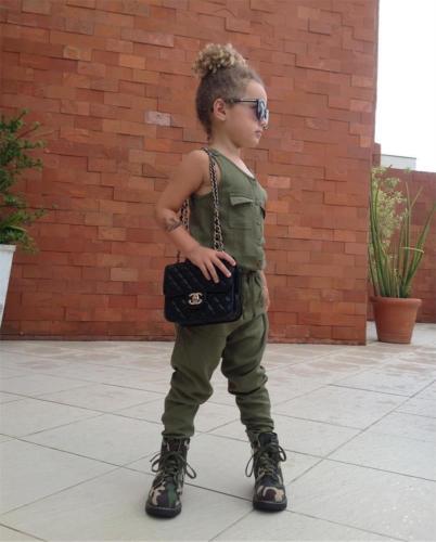 Fashion Kids Toddler Baby Girl Sleeveless Romper