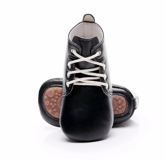 Fashion hard sole baby shoes lace up flower style