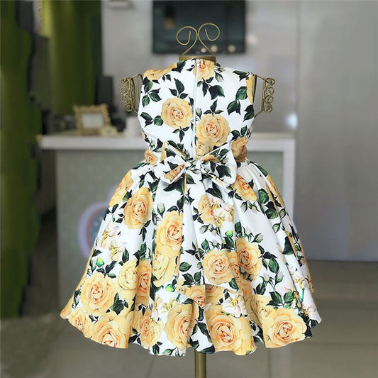 Formal Kids Baby Girl Flower Dress Ball Gown Girl