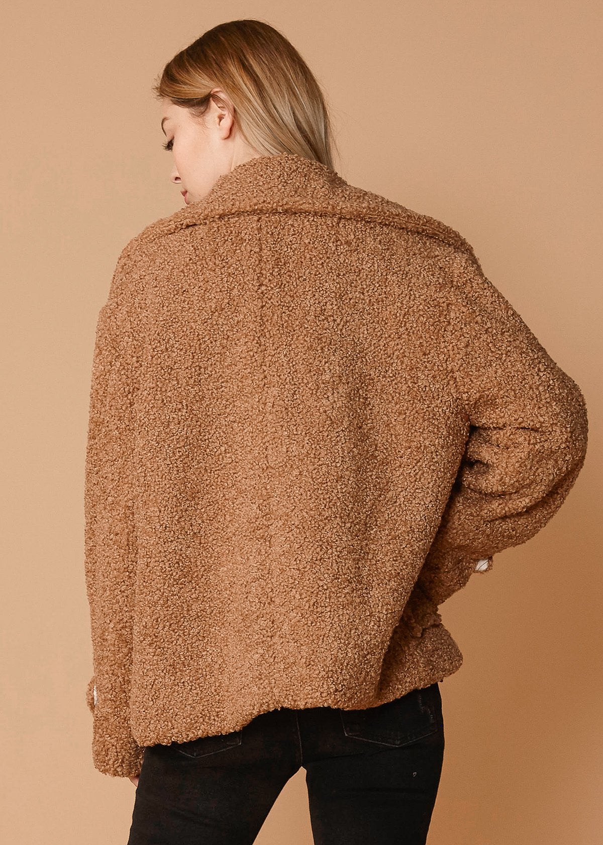 Women's Shearling Coat in Brown | Lemon Hera