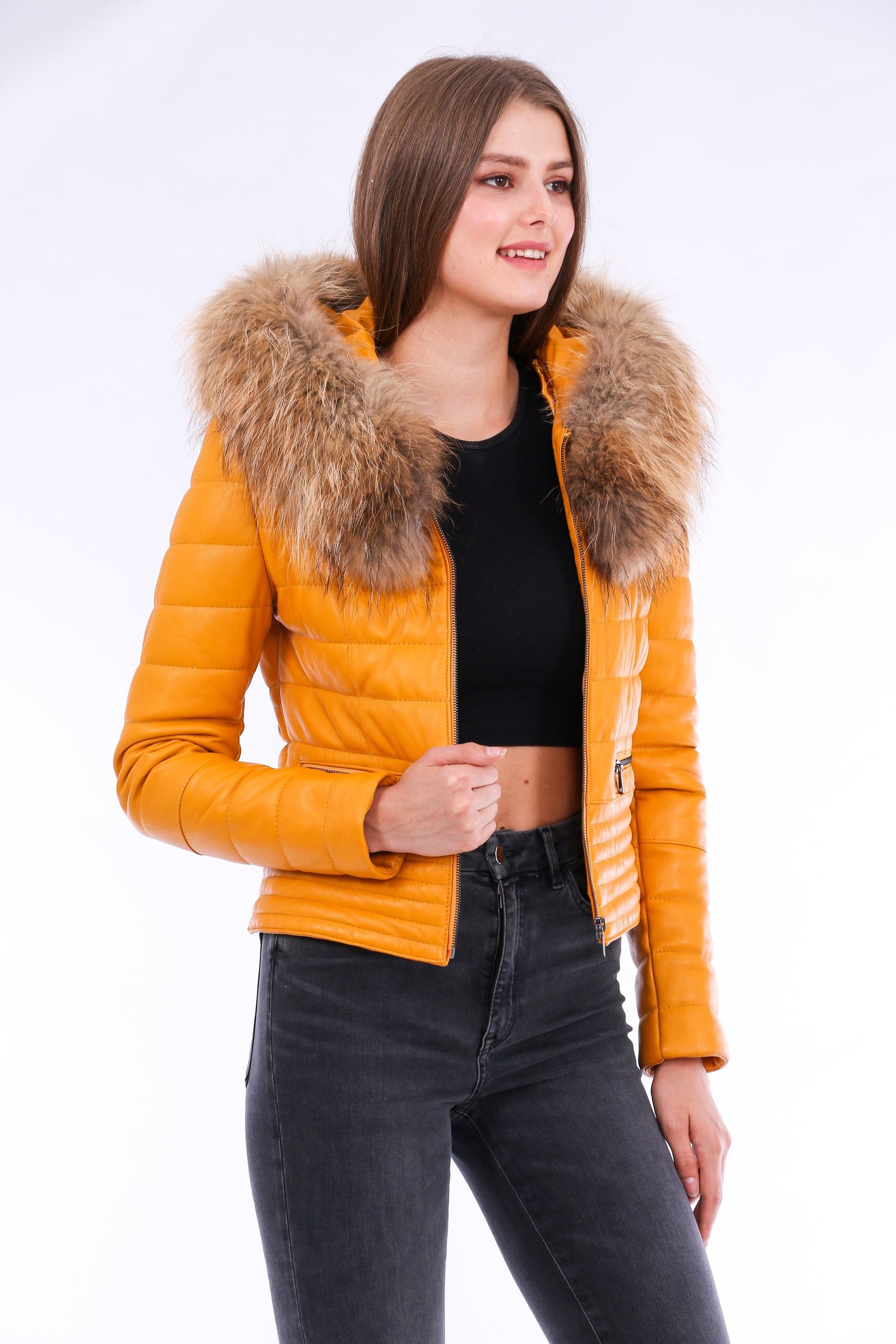 Anoraq Quilted Leather Jacket | Sangria Iapetus