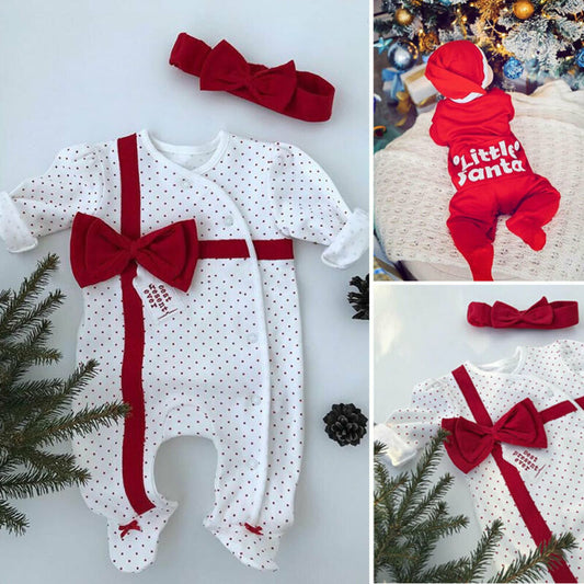 Infant Baby Girl Boy Kids 0 12M Rompers Xmas