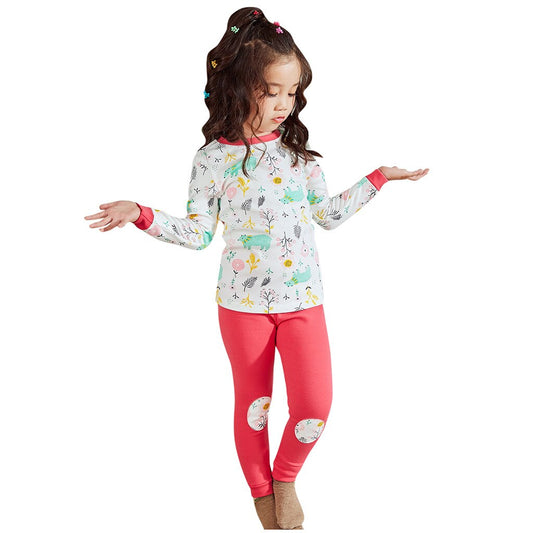 Kids Baby Girl Boy Floral Bear Long Sleeve