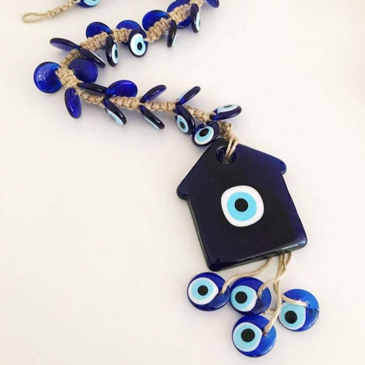 Large evil eye new home gift with 41 beads