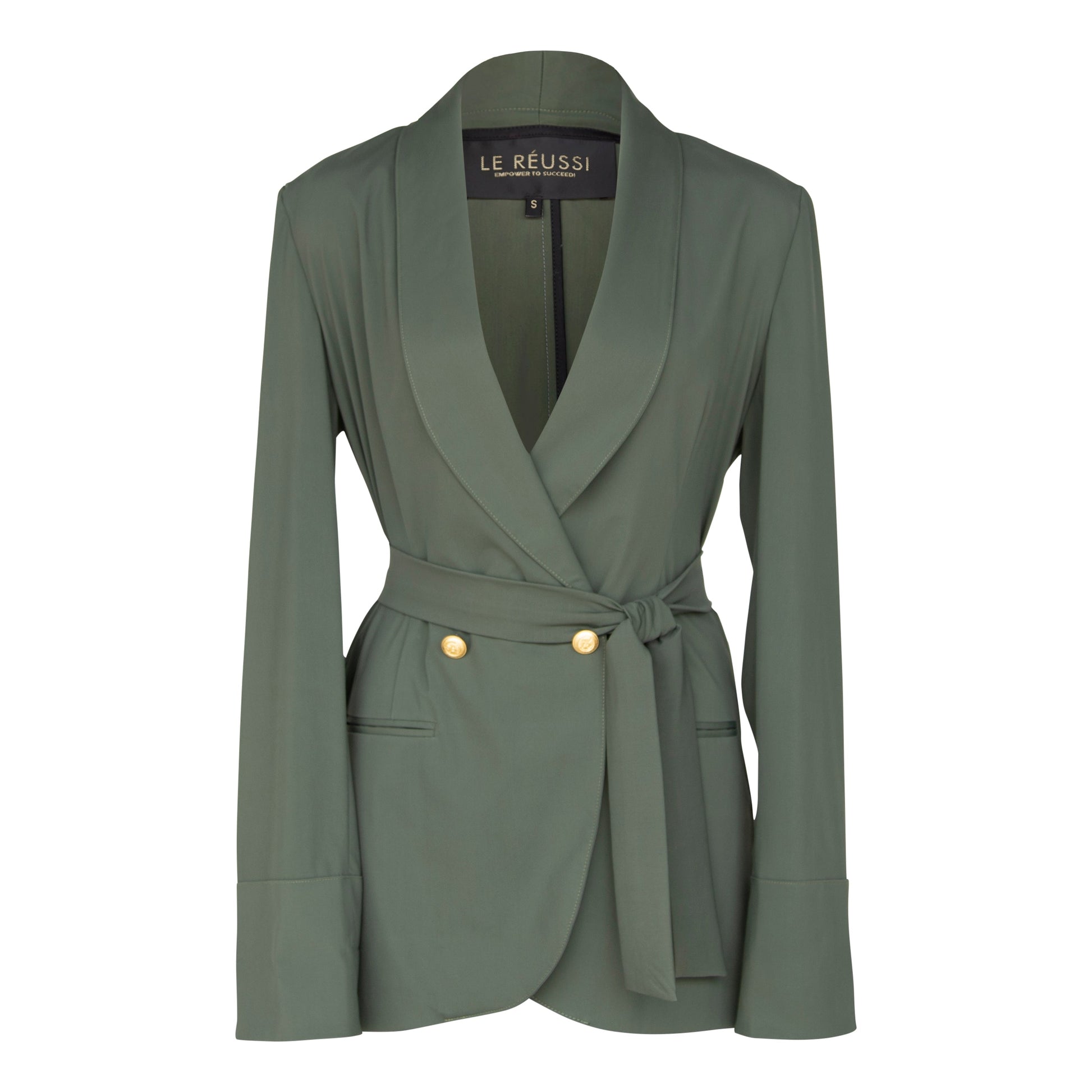 Women's Olive Blazer with Front Buttons – Tailored Blazer for Women | Mauve Daisy