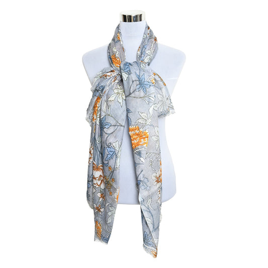 Premium Soft Quality Modal Scarf Floral Print Lightweight Wraps MMD401