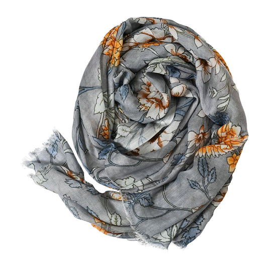 Premium Soft Quality Modal Scarf Floral Print Lightweight Wraps MMD401
