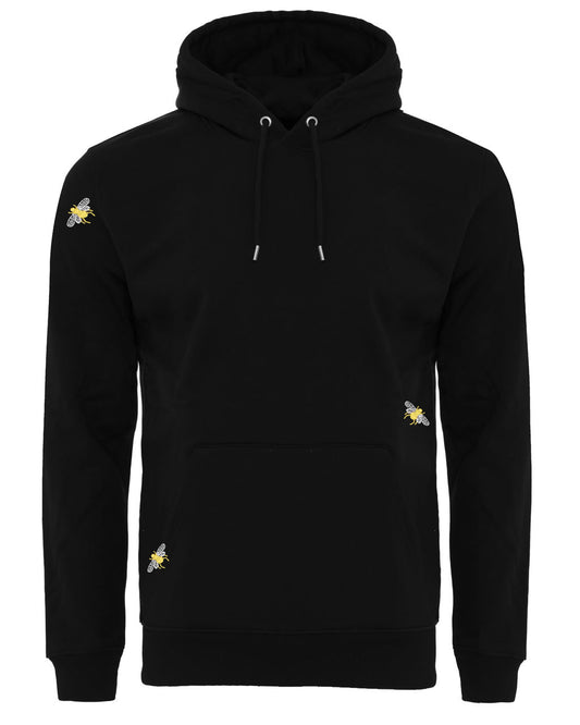 Bee Embroidered Hoodie Black Men