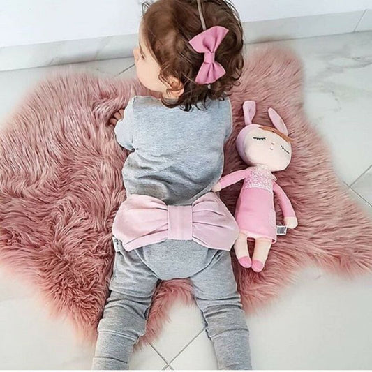 Newborn Autumn Kid Baby Girl Clothes Romper Plain