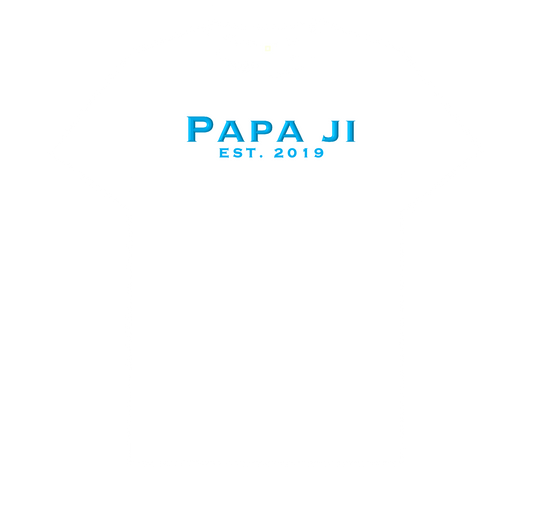 Classic Blue Text PAPA JI T-Shirt
